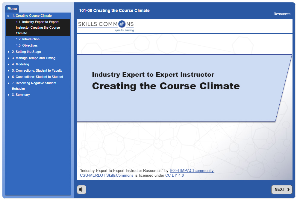 Creating the Course Climate